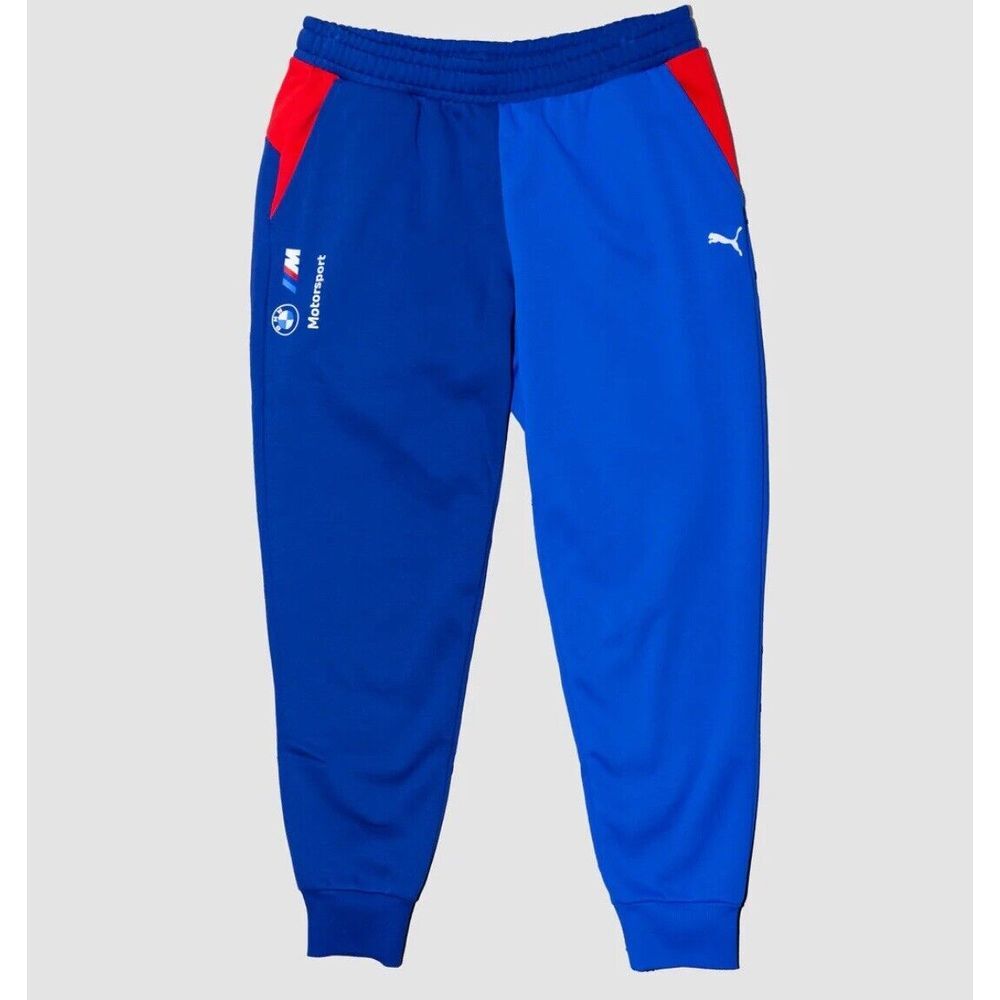✅Puma Joggers Sweatpants Mens 2XL XXL Blue BMW Motorsport Fleece Gym Training